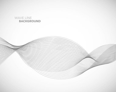 Zarif soyut vektör dalga çizgisi fütüristik biçim arkaplan şablonu