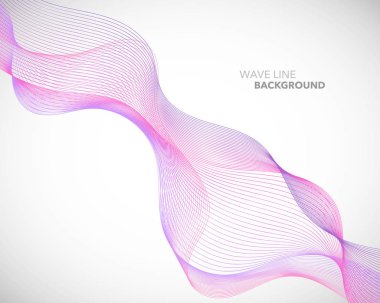 Zarif soyut vektör dalga çizgisi fütüristik biçim arkaplan şablonu