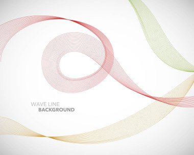 Zarif soyut vektör dalga çizgisi fütüristik biçim arkaplan şablonu