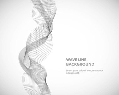 Zarif soyut vektör dalga çizgisi fütüristik biçim arkaplan şablonu