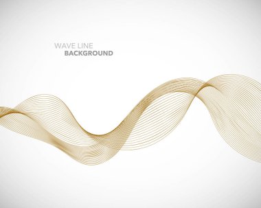 Zarif soyut vektör dalga çizgisi fütüristik biçim arkaplan şablonu