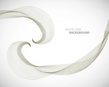 Zarif soyut vektör dalga çizgisi fütüristik biçim arkaplan şablonu