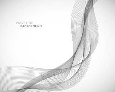 Zarif soyut vektör dalga çizgisi fütüristik biçim arkaplan şablonu