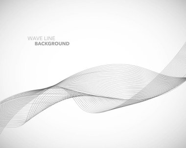 Zarif soyut vektör dalga çizgisi fütüristik biçim arkaplan şablonu