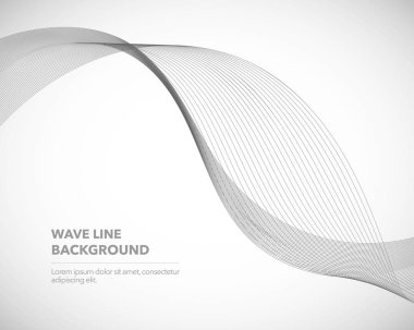 Zarif soyut vektör dalga çizgisi fütüristik biçim arkaplan şablonu