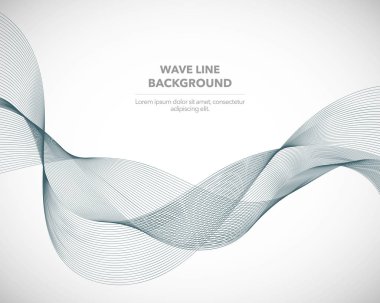 Zarif soyut vektör dalga çizgisi fütüristik biçim arkaplan şablonu