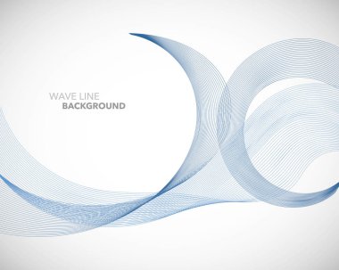 Zarif soyut vektör dalga çizgisi fütüristik biçim arkaplan şablonu