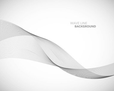 Zarif soyut vektör dalga çizgisi fütüristik biçim arkaplan şablonu