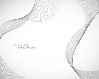 Zarif soyut vektör dalga çizgisi fütüristik biçim arkaplan şablonu