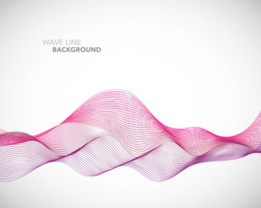 Zarif soyut vektör dalga çizgisi fütüristik biçim arkaplan şablonu