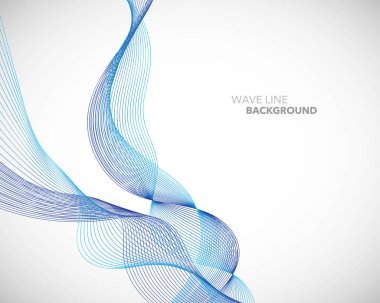 Zarif soyut vektör dalga çizgisi fütüristik biçim arkaplan şablonu