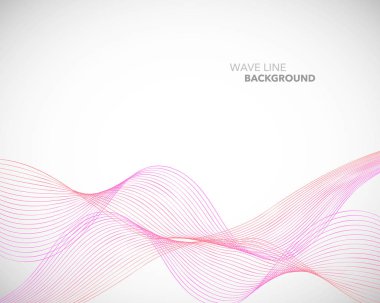 Zarif soyut vektör dalga çizgisi fütüristik biçim arkaplan şablonu