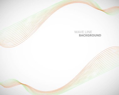 Zarif soyut vektör dalga çizgisi fütüristik biçim arkaplan şablonu