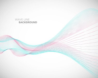 Zarif soyut vektör dalga çizgisi fütüristik biçim arkaplan şablonu