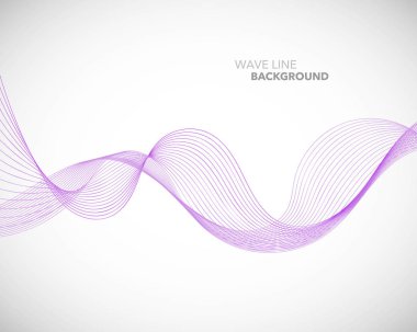 Zarif soyut vektör dalga çizgisi fütüristik biçim arkaplan şablonu