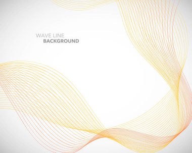 Zarif soyut vektör dalga çizgisi fütüristik biçim arkaplan şablonu