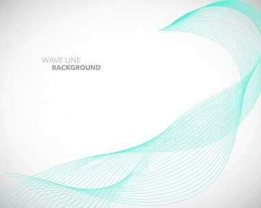 Zarif soyut vektör dalga çizgisi fütüristik biçim arkaplan şablonu