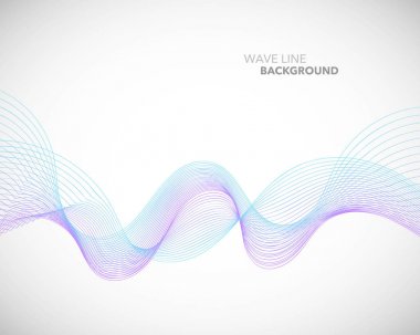 Zarif soyut vektör dalga çizgisi fütüristik biçim arkaplan şablonu