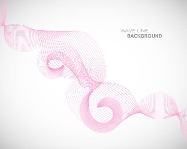 Zarif soyut vektör dalga çizgisi fütüristik biçim arkaplan şablonu