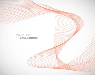 Zarif soyut vektör dalga çizgisi fütüristik biçim arkaplan şablonu