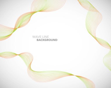 Zarif soyut vektör dalga çizgisi fütüristik biçim arkaplan şablonu