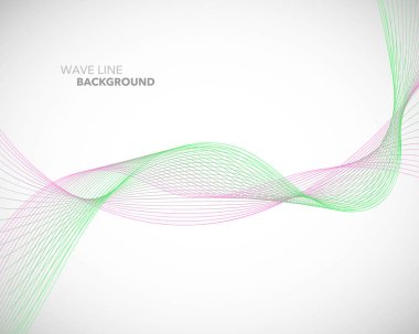 Zarif soyut vektör dalga çizgisi fütüristik biçim arkaplan şablonu