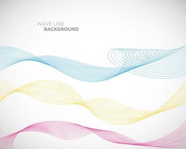 Zarif soyut vektör dalga çizgisi fütüristik biçim arkaplan şablonu