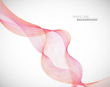 Zarif soyut vektör dalga çizgisi fütüristik biçim arkaplan şablonu