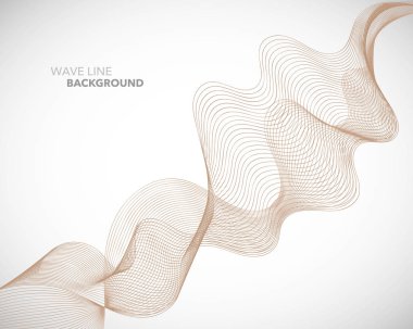 Zarif soyut vektör dalga çizgisi fütüristik biçim arkaplan şablonu