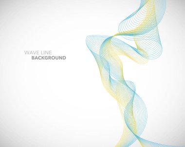 Zarif soyut vektör dalga çizgi fütüristik stili arka plan te