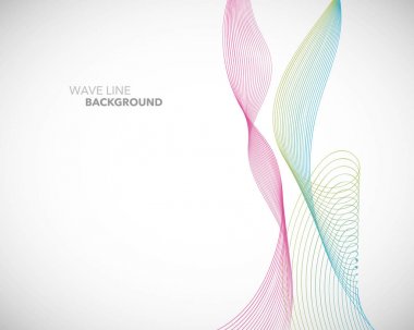 Zarif soyut vektör dalga çizgi fütüristik stili arka plan te