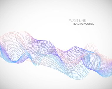 Zarif soyut vektör dalga çizgi fütüristik stili arka plan te