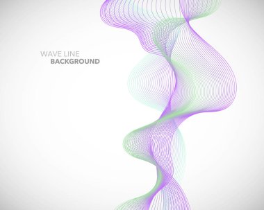 Zarif soyut vektör dalga çizgi fütüristik stili arka plan te