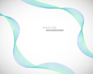 Zarif soyut vektör dalga çizgi fütüristik stili arka plan te