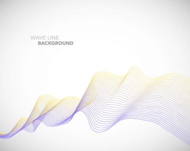 Zarif soyut vektör dalga çizgi fütüristik stili arka plan te