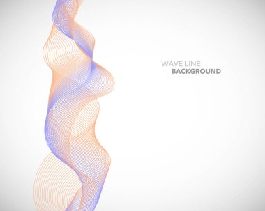 Zarif soyut vektör dalga çizgi fütüristik stili arka plan te