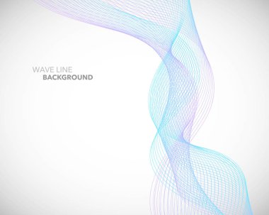 Zarif soyut vektör dalga çizgi fütüristik stili arka plan te
