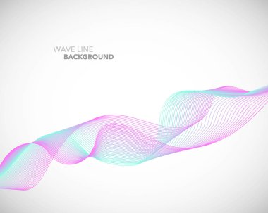 Zarif soyut vektör dalga çizgi fütüristik stili arka plan te