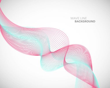 Zarif soyut vektör dalga çizgi fütüristik stili arka plan te