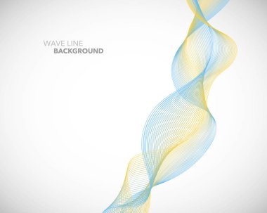 Zarif soyut vektör dalga çizgi fütüristik stili arka plan te