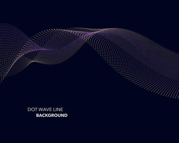 Zarif soyut vektör nokta dalga satırı fütüristik stili arka plan şablonu