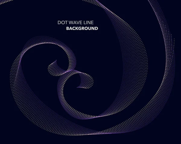 Zarif soyut vektör nokta dalga satırı fütüristik stili arka plan şablonu