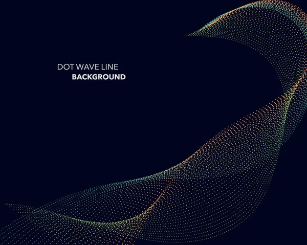 Zarif soyut vektör nokta dalga satırı fütüristik stili arka plan şablonu