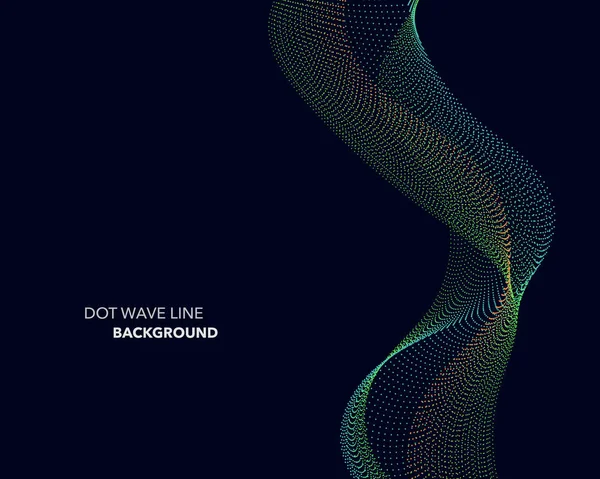 Zarif soyut vektör nokta dalga satırı fütüristik stili arka plan şablonu