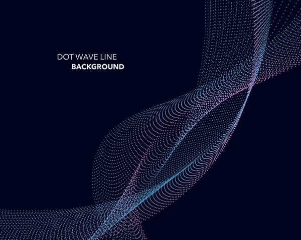 Zarif soyut vektör nokta dalga satırı fütüristik stili arka plan şablonu