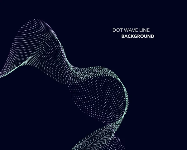 Zarif soyut vektör nokta dalga satırı fütüristik stili arka plan şablonu
