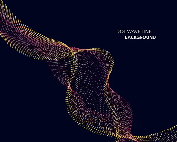 Zarif soyut vektör nokta dalga satırı fütüristik stili arka plan şablonu