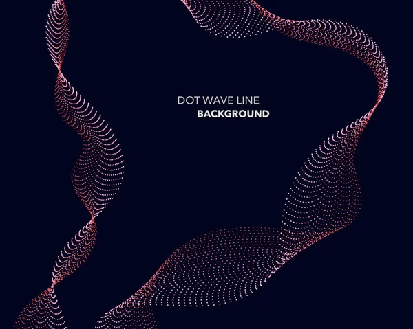 Zarif soyut vektör nokta dalga satırı fütüristik stili arka plan şablonu