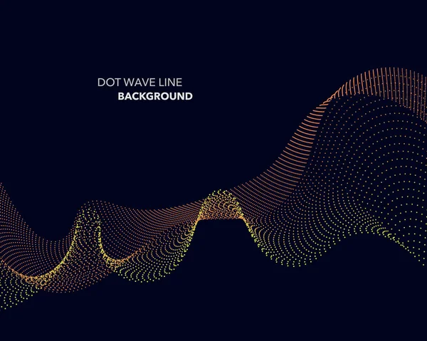 Zarif soyut vektör nokta dalga satırı fütüristik stili arka plan şablonu