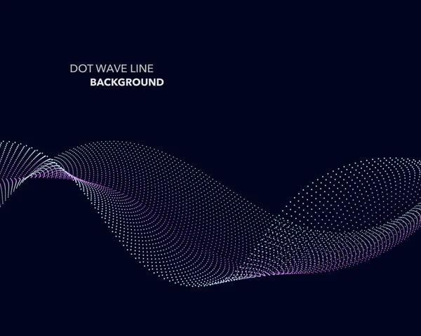 Zarif soyut vektör nokta dalga satırı fütüristik stili arka plan şablonu